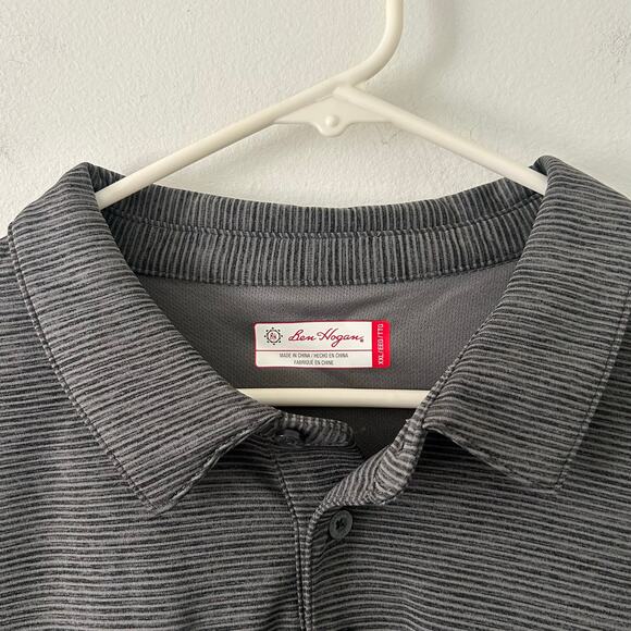 Ben Hogan Men's Golf Performance Fine Line Space Dye Gray Polo XXL 2XL New - Picture 2 of 8